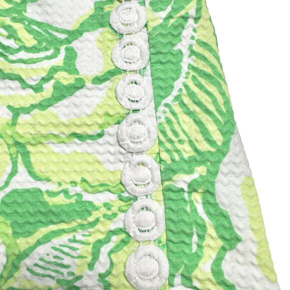 Lilly Pulitzer | Women | Liza Lime Green Floral Summer Resort Shorts | Size 2 - Picture 7 of 10